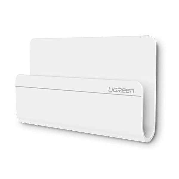 Ugreen vægmonteret mobiltelefonholder til opladning - hvid (30394)