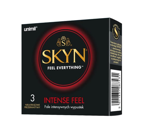 Unimil Skyn Intensiv Känsla: Latexfri Kondomer med Texturer, 3-pack
