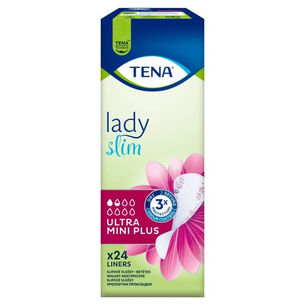 Anatomiska inlägg, Tena Lady Slim Ultra Mini Plus, 24 stycken