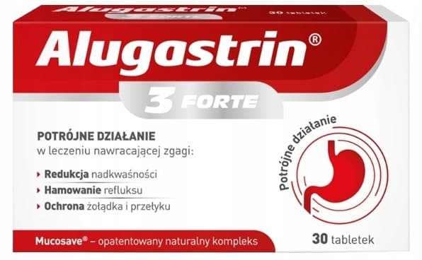 Matintag Alugastrin 3 Forte - Magstöd, 30 tabletter. Främjar matsmältningen med detta kosttillskott.