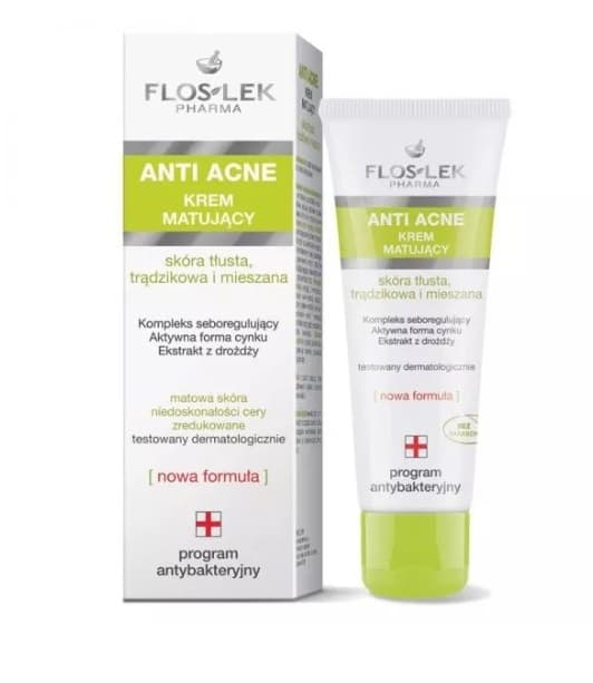 Flos-Lek Anti Acne Ideel Hud Matificerende Antibakteriel Creme 50 ml