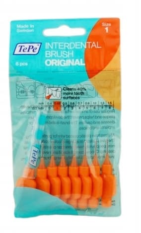 TePe Original Mellanrumsborste 0,45mm Orange, 8-pack - Kvalitets munhygienprodukter från Tyskland