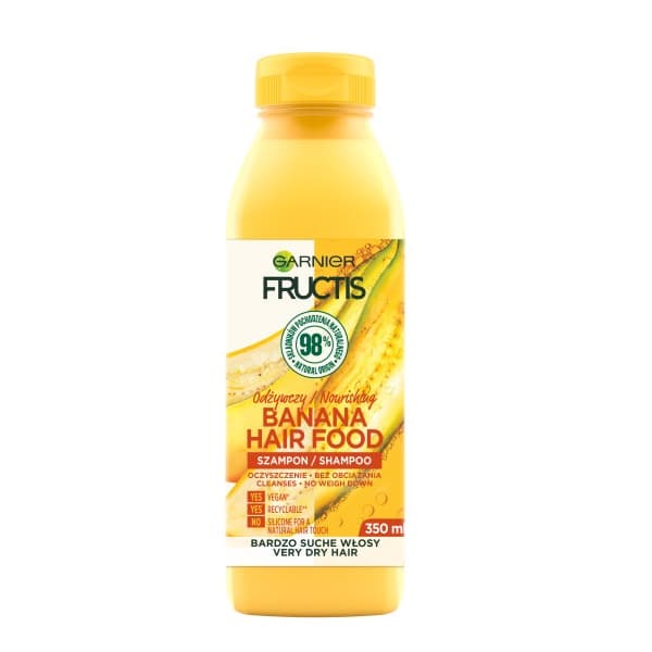 Garnier Fructis Bananshampoo, Nærende tørt hår, 350ml
