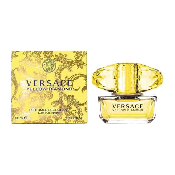 Versace Keltainen Timantti Deodorantti suihkeella, 50 ml - Virkistävä Deodorantti suihkemuodossa, hienovaraisella kukkaisella tuoksulla. Tehokkaasti n