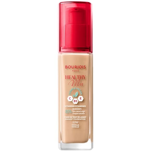 Bourjois Sund Mix Vegansk Lysende Foundation 52 Vanilla, 30ml