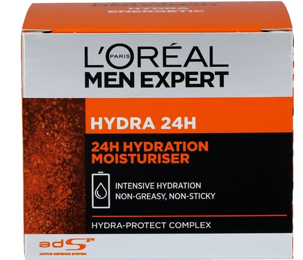 L'Oreal Paris mænd Ekspert Hydra 24H Intensivt Fugtgivende Ansigtscrème, 50 ml.