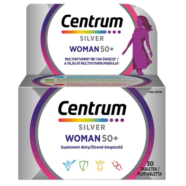 Centrum Silver Kvinna 50+ Multivitamin för Damer, 30 Tabletter