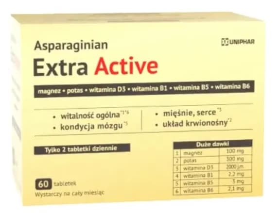 Asparagiini Teho Aktiivinen, 60 tablettia