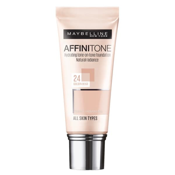 Maybelline Affinitone Fugtighedsgivende Foundation 24 Golden Beige, 30 ml