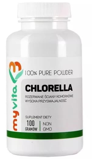 MyVita, Chlorella, 100g/- Produkt af høj kvalitet/- Naturlig kilde til næring/- Ideel til daglig brug/- Økologisk og bæredygtigt/- Rigt på næringsstof