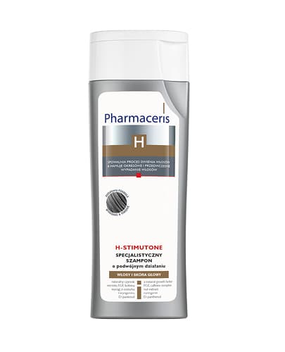 Pharmaceris H Stimutone hårvækststimulerende anti-grå styrkende shampoo 250 ml.