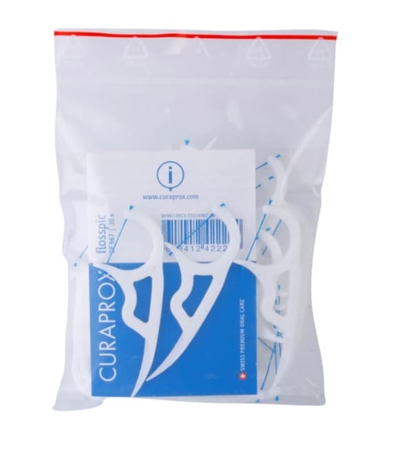 Curaprox DF 967 Trådpicks med tandtråd 30-pack