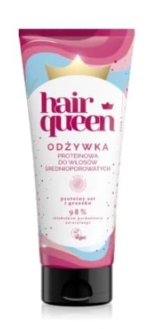 Hair Queen, Protein Conditioner för Mellan-Porösa Hår, 200 ml