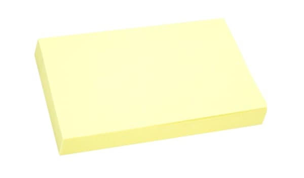 Selvklæbende notatkort 75x125mm, gule, 100 ark