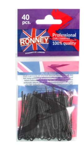 Ronney, Professionelle sorte bølget hårnåle, 40 stk.