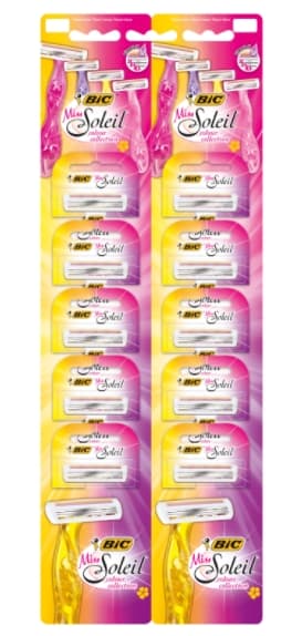 Naisten Partahöylä Setti - Bic Miss Soleil Color, 10 kpl