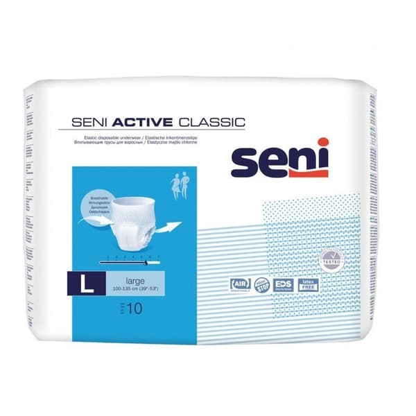 Inkontinensskydd Seni Active Classic 10 stycken L