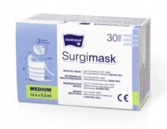 Maski MED Surgimask, 3-lags, 30 stk, M