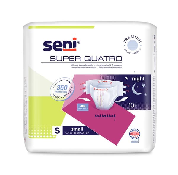 Super Seni Quatro Blöjbyxor - Förpackning med 10 stycken - Storlek S