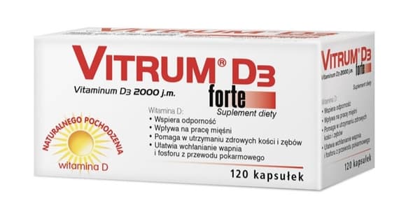 Vahva Vitrum D3 2000 IU Ravintolisä, 120 kapselia