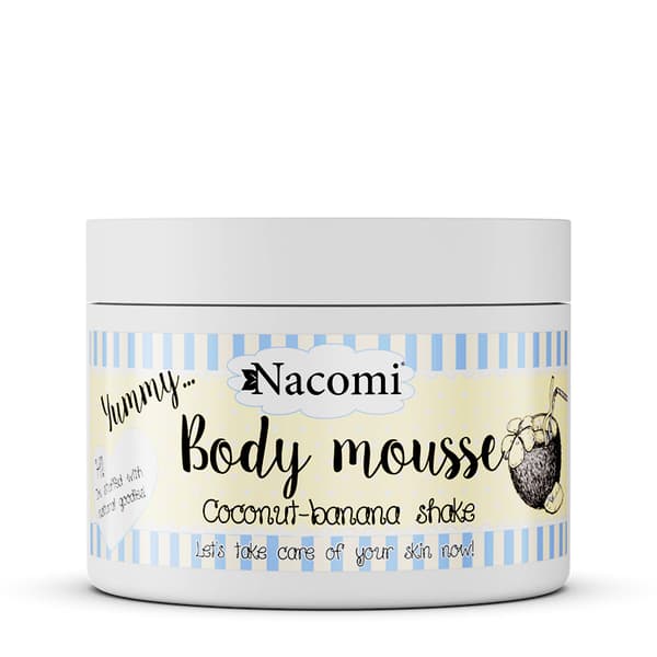 Nacomi Kroppsmousse Bananskaksdoft med Kokos, 180 ml