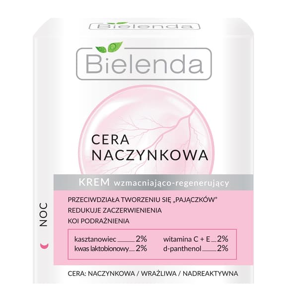 Bielenda Styrkende og Regenererende Natcreme til Karsprængt Hud, 50 ml