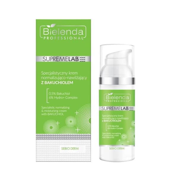 Bielenda SupremeLab Specialiseret Normaliserende og Fugtgivende Creme med Bakuchiol, 50 ml