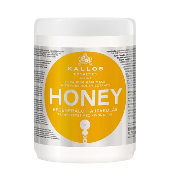 Kallos KJMN Hårmaske med Honning, 1000ml
