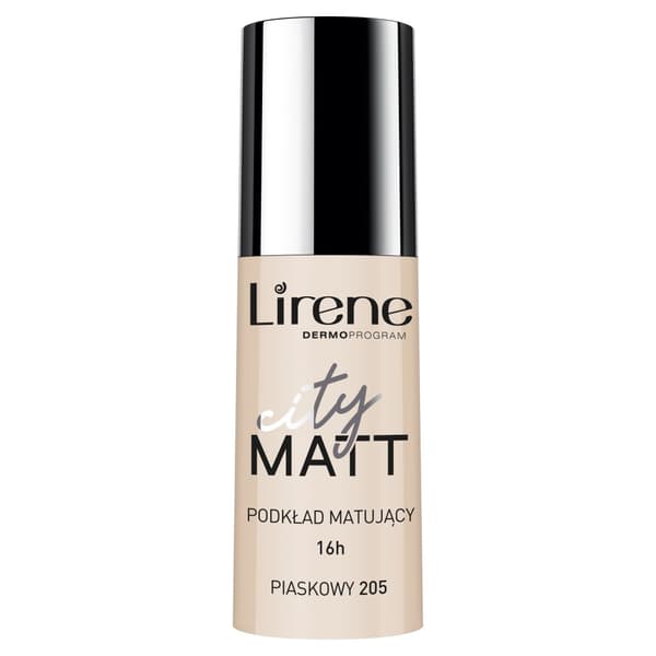 Lirene City Matt Ansiktsmattifierande Foundation 205 Sand, 30 ml