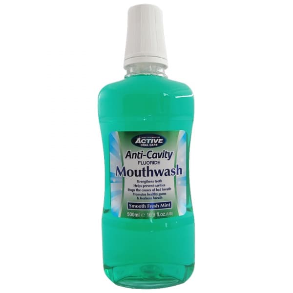 Aktiv Mundpleje Fluor Mundleje Skyller, Frisk Mint, 500 ml