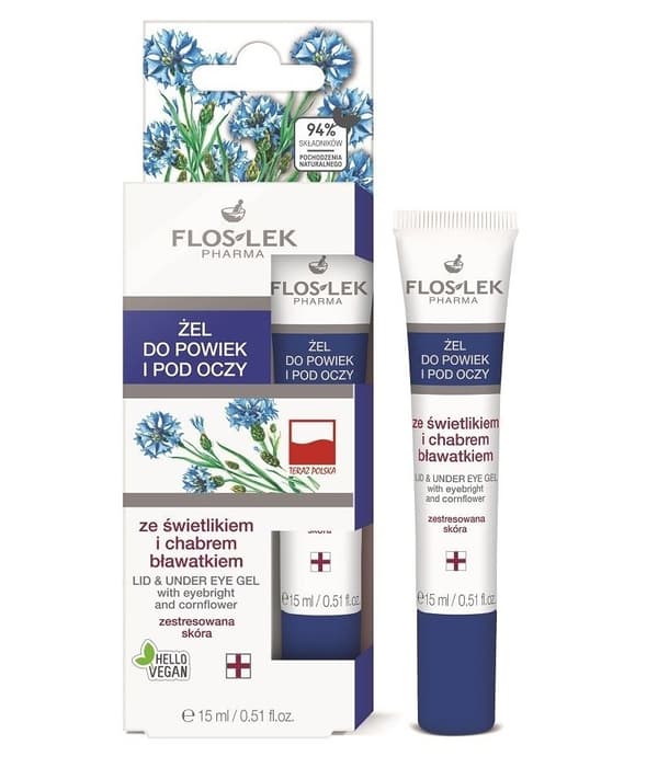 Flos-Lek Ögonlocks- och Underöggongel med Fläderblomma och Blåklint, 15 ml