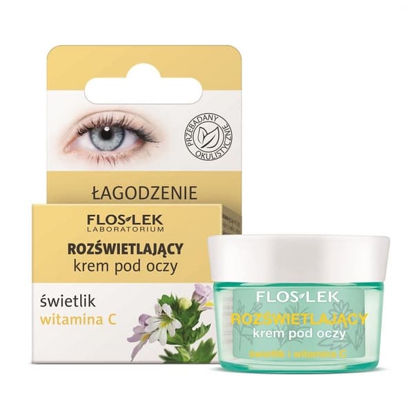 Flos-Lek Upplysande Ögonkräm med Ögontröst och Vitamin C, 15 ml