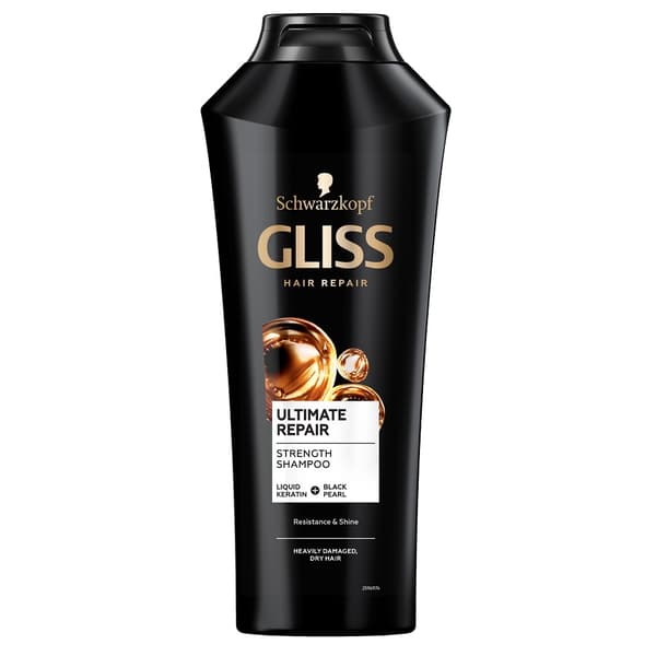 Gliss Kur Ultimate Repair Reparerende Shampoo til Meget Skadet Hår, 400 ml