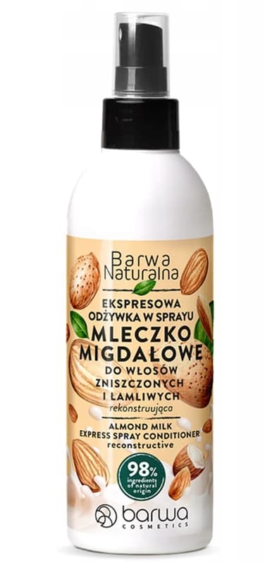 Barwa Återfuktande Hårbalsamspray med Mandelmjölk, 200 ml
