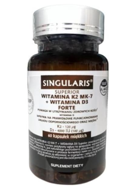 Singularis Superior Vitamin K2 120 µg + D3 4000 IE Forte, 60 kapslar