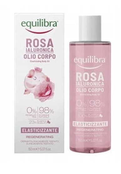 Equilibra Rosa Kroppsolja med Hyaluronsyra, 150 ml