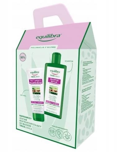 Equilibra Tricologica Hiusten Korjaus- ja Uudelleenrakennussetti: Shampoo 300 ml + Hoitoaine 200 ml