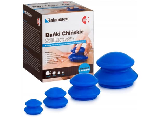 Balanssen Silikone Kinesiske Cupping Sæt, 4 Stk.