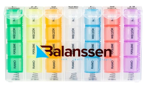 Balanssen Veckovisa Medicinlåda med Fyra Dagliga Fack, 1 Styck