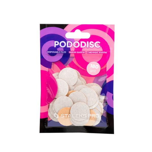 Staleks PodoDisc Pro Expert Vaihtolevyt M Valkoinen Karkeus 180, 50 kpl