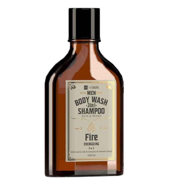 HiSkin Mænd Whisky 3-i-1 Kropsvask & Hår-Skæg Shampoo Fire, 100 ml