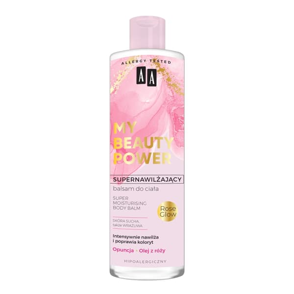 AA Fugtgivende krops lotion Opuntia + Rose Glow, 400ml
