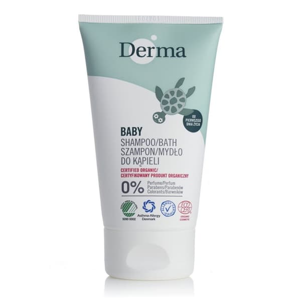 Derma Eco Baby Shampoo og Bade Sæbe, 150 ml