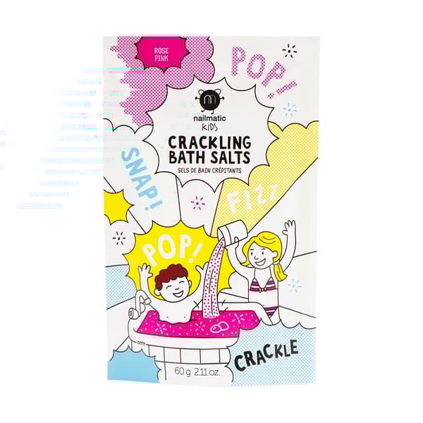 Børns boblende bade salt af Nailmatic Kids Pink, 60g.
