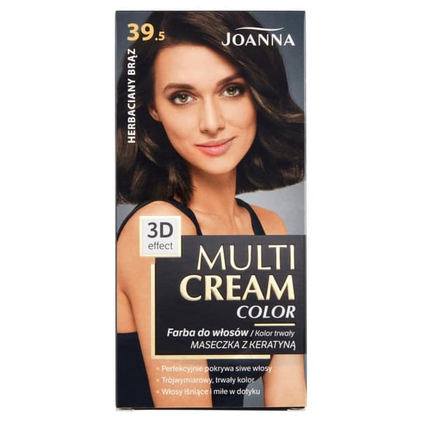 Eksklusiv Hårfarve Joanna Multi Cream i Teakombineret Bronze. Fremragende dækning og holdbarhed for intens farve og glans.