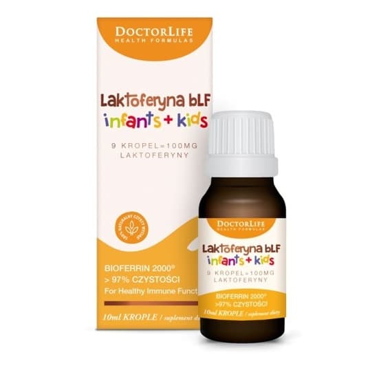 Lääkäri Life Laktoferrin bLF Vauvoille + Lapsille 100mg, 10 ml -> Lasten Laktoferrin Valmistettau 100mg - Imeytyvä ja Tahraamaton