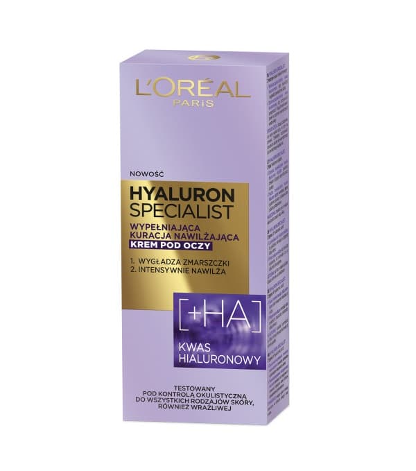 L'Oreal Paris Hyaluron Specialist Øjencreme - Intensiv Fugtbehandling, 15ml