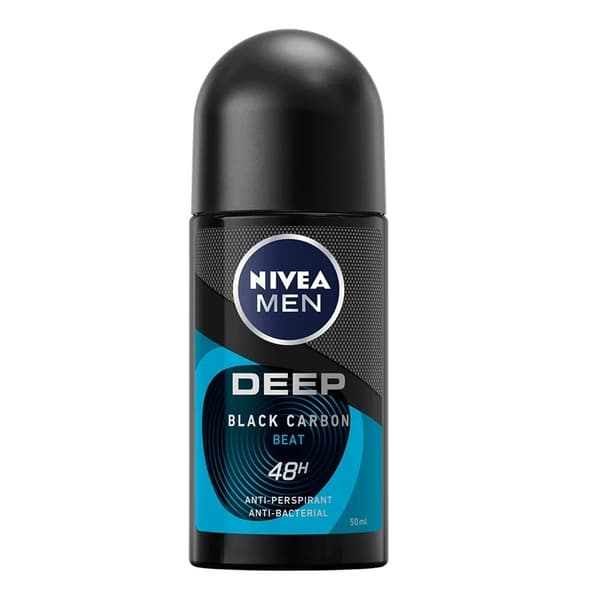 Nivea Djup Svart Kol Beat Antiperspirant med Aktivt Kol, 50 ml