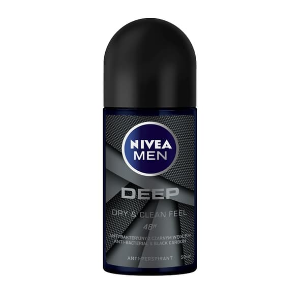 Nivea Herr Djup Anti-perspirant Roll-on, 50 ml - Effektiv svett- och doftkontroll för män