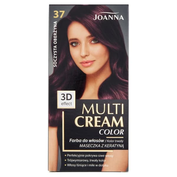 Multi Creme Hårfarve af Joanna i Farve 37 Saftigt Sortebær